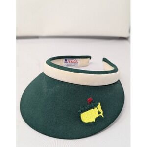 Vintage Masters Golf Hat Visor Strap Back Green Yellow Augusta National Mens 90s